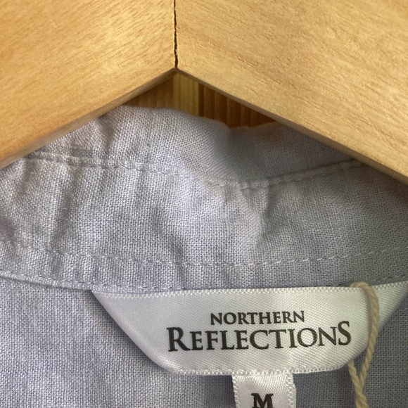 🛍️ 3/$15 🛍️ Northern Reflections sky blue button-up shirt (size M) - Picture 3 of 4